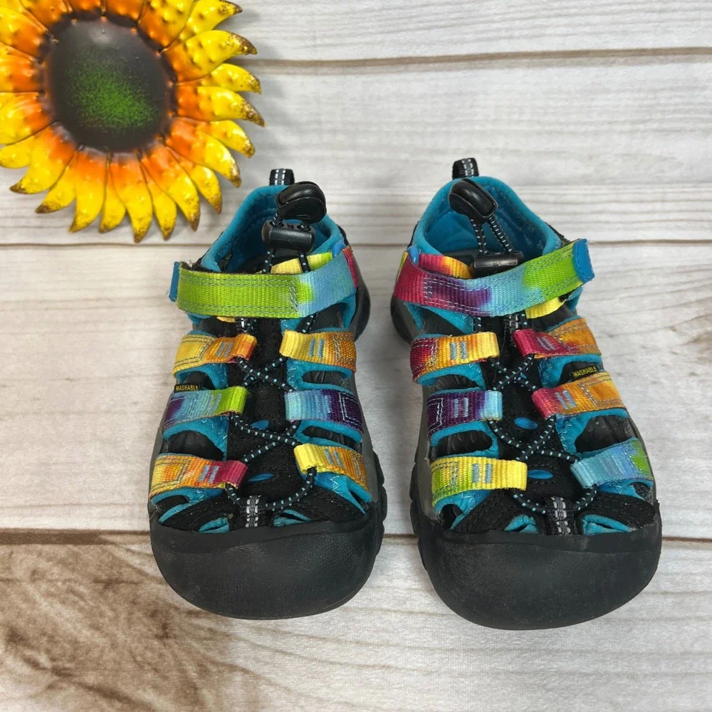 KEEN Newport H2 Kids Boys Girls rainbow Tie Dye Water Sandals Shoes Water 11
